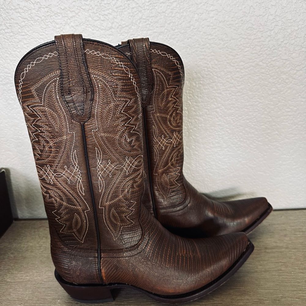 Ariat Alamar Lizard Embossed Cowboy Boots - Picture 7 of 11